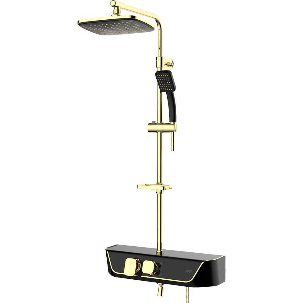 Shelf type rain shower faucet